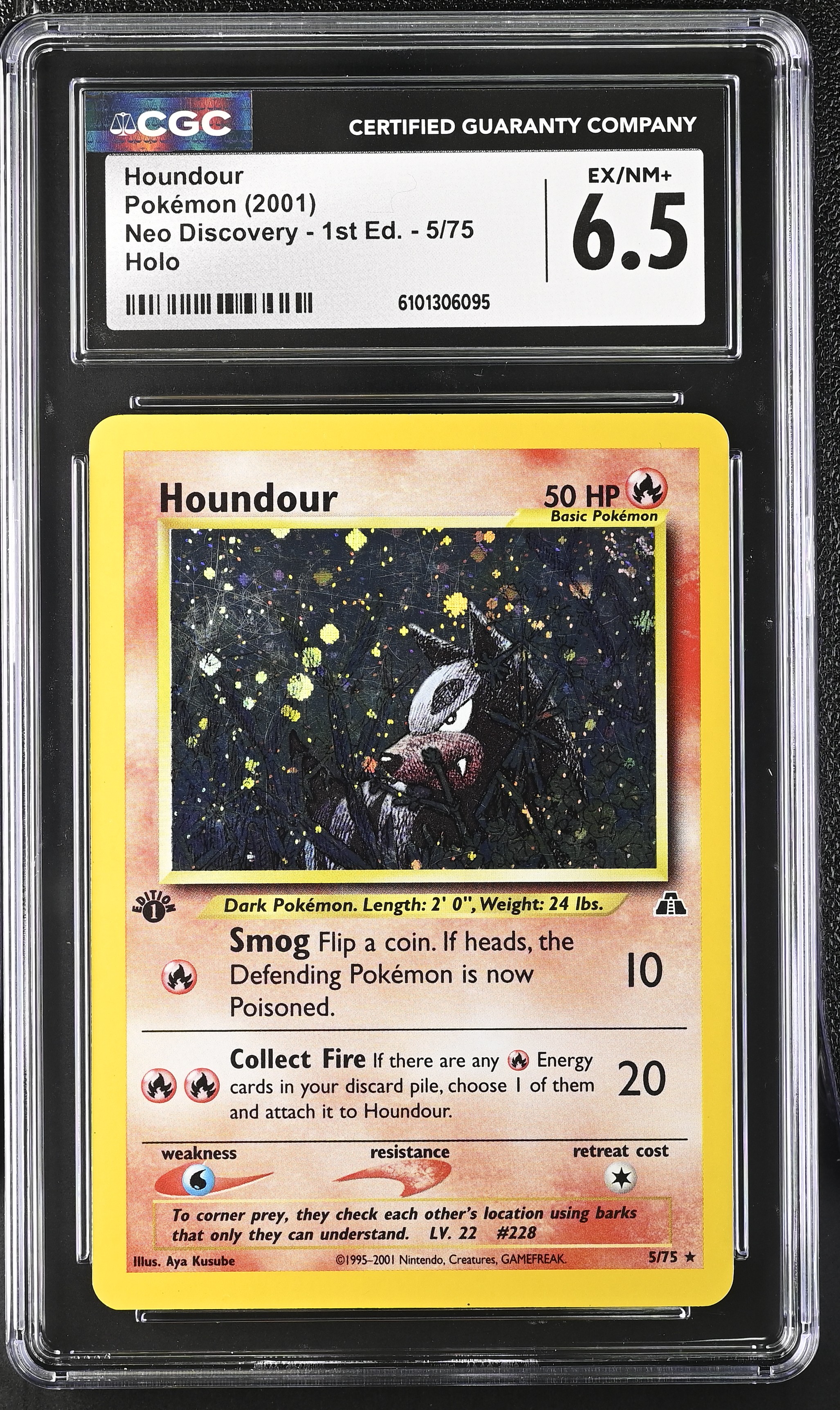 Houndour (Fire) (Holo) - NDI 5 - English - CGC 6.5 