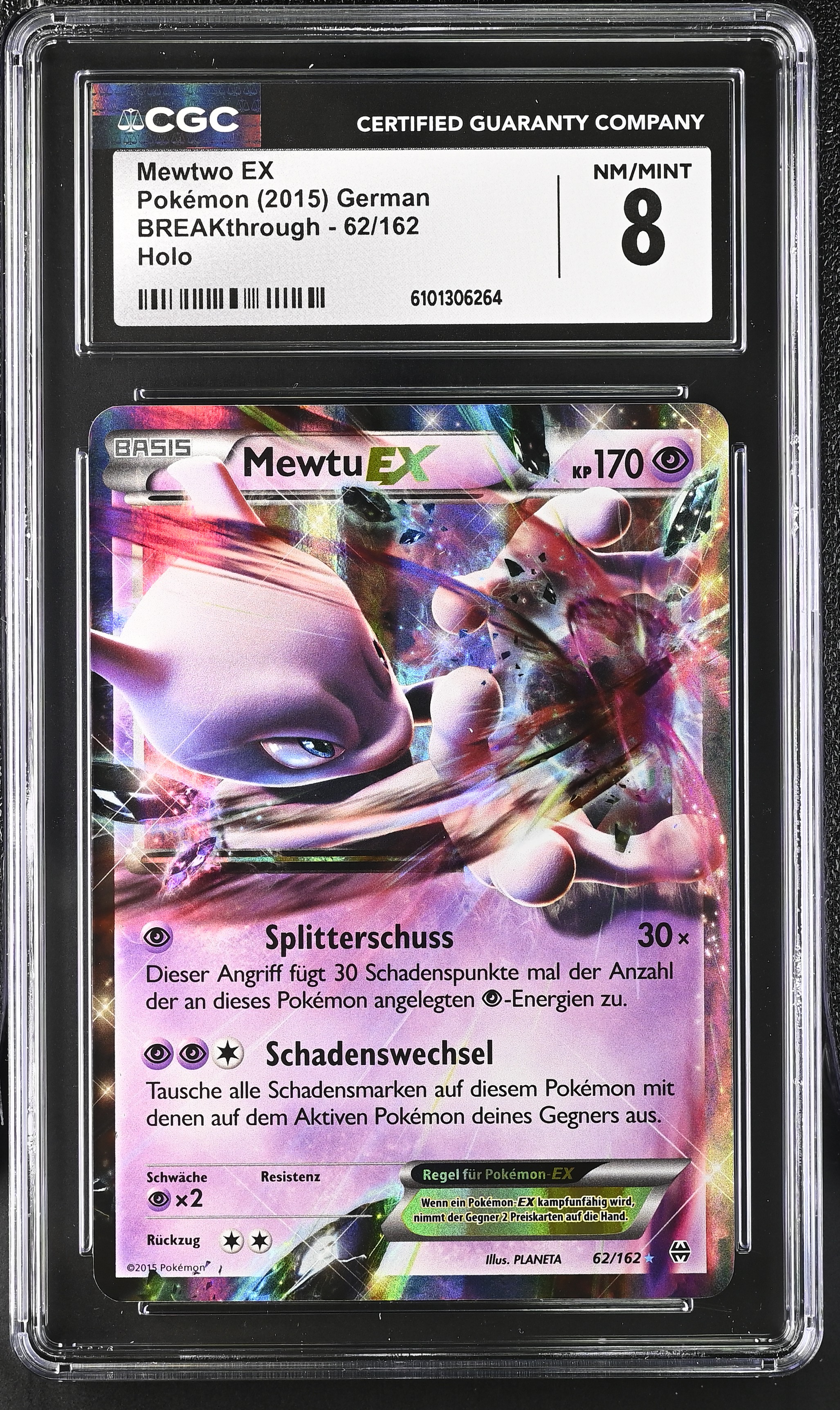 Mewtwo EX - BKT 62 - German - CGC 8 