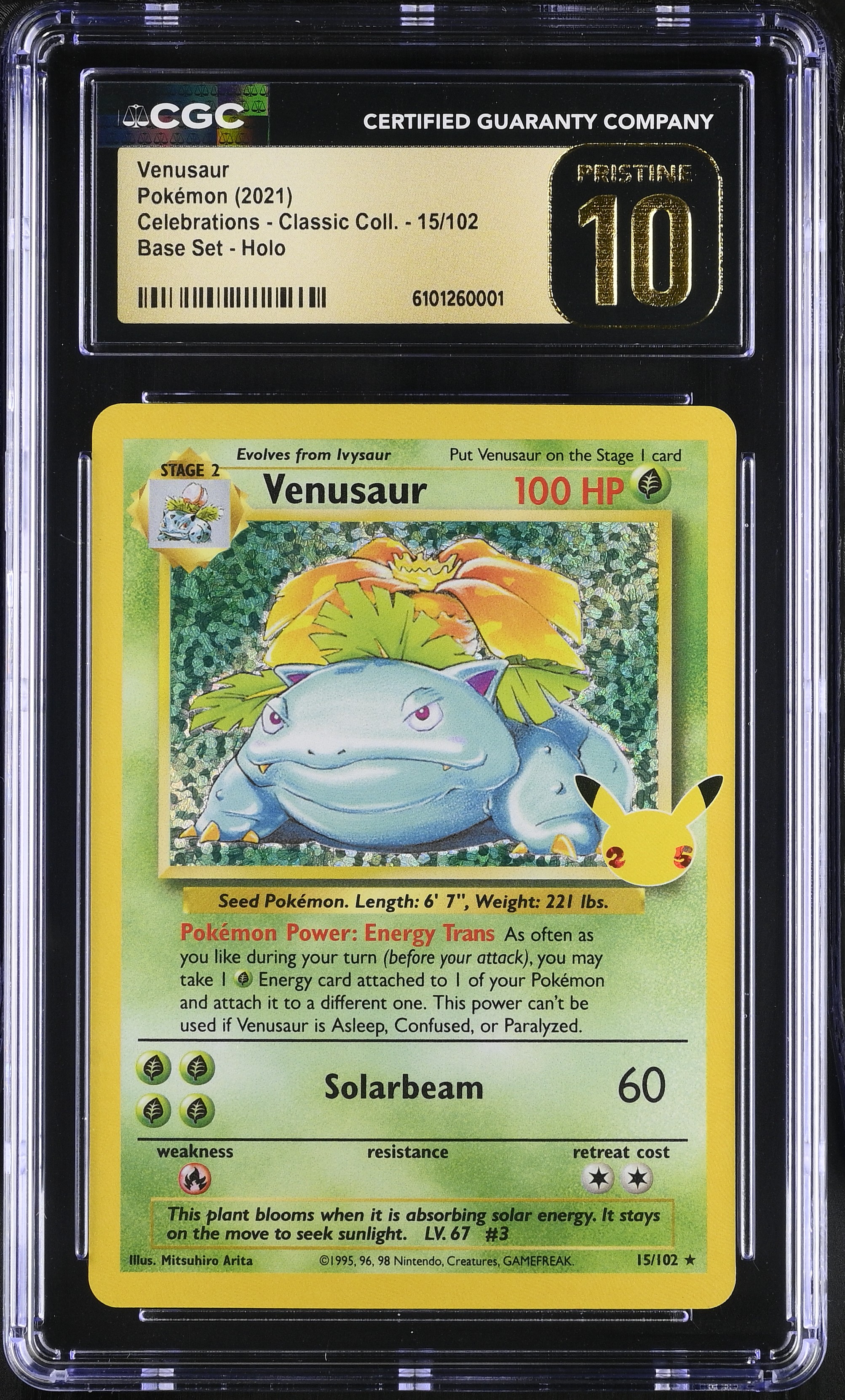 Venusaur - CEL 15 - English - CGC 10 