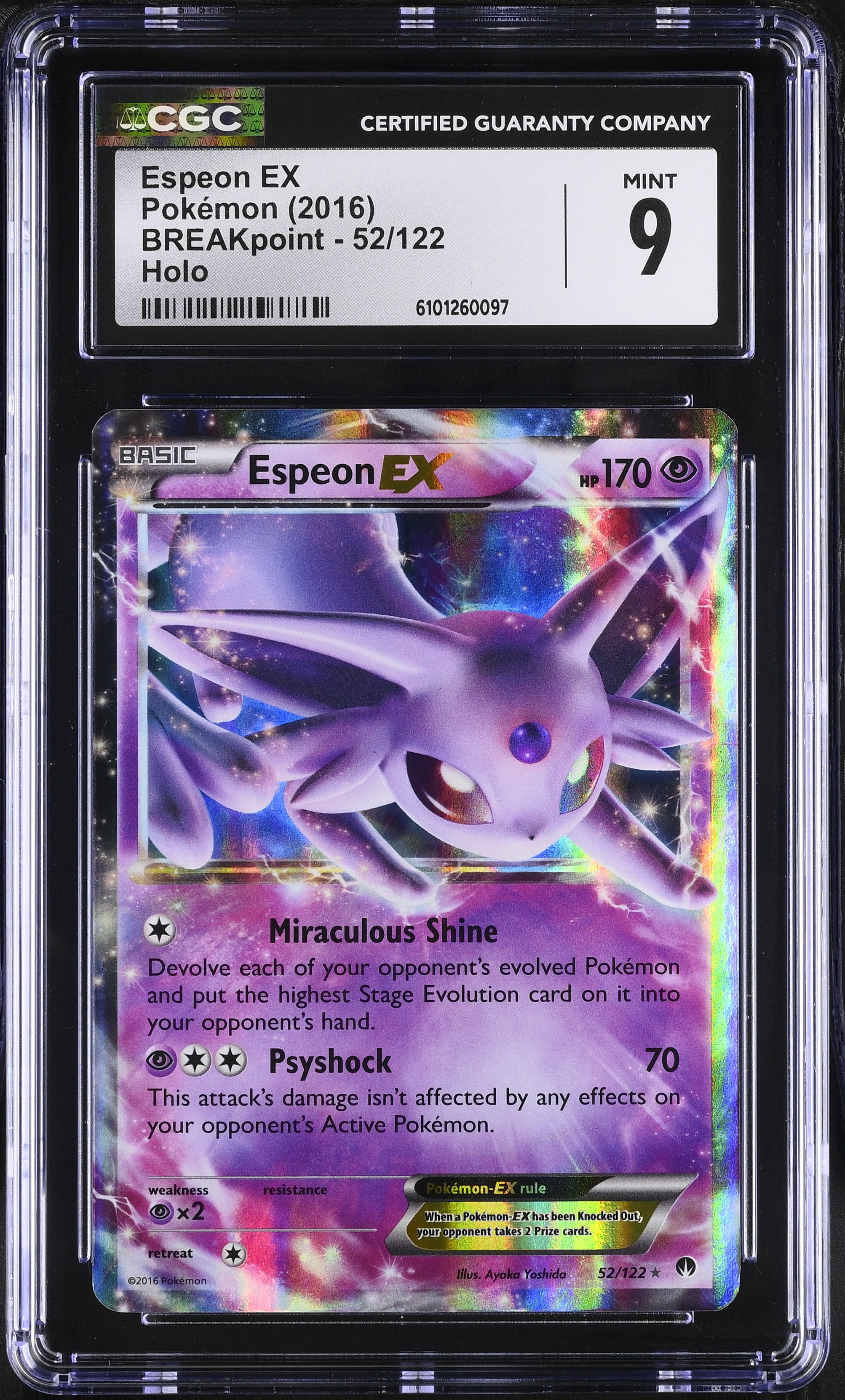 Espeon EX - BKP 52 - English - CGC 9 