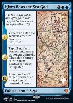 Kiora Bests the Sea God (V.1) - Theros Beyond Death Promos 