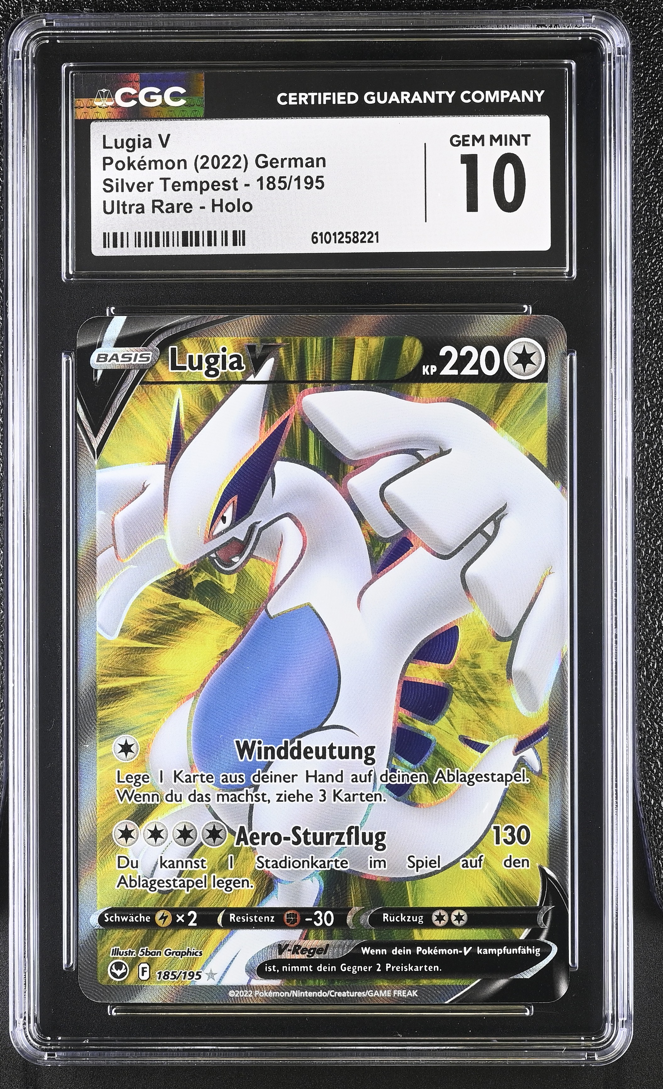 Lugia V - SIT 185 - German - CGC 10 