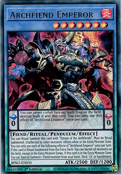 Archfiend Emperor (V.1 Ultra Rare) 