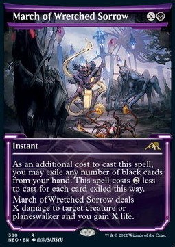 March of Wretched Sorrow (V.1) - Kamigawa Neon Dynasty Extras 