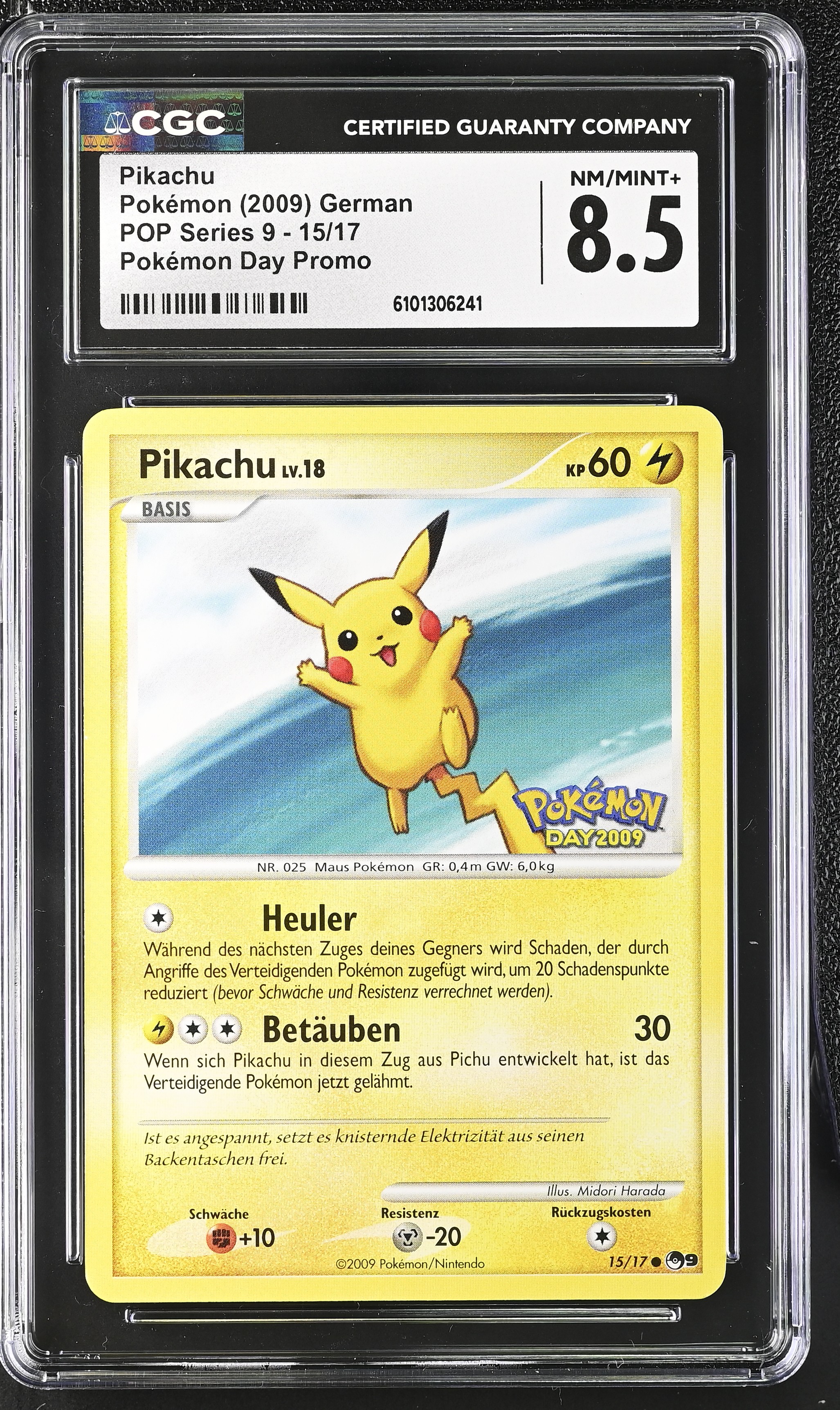 Pikachu Lv.18 - POP9 15 - German - CGC 8.5 
