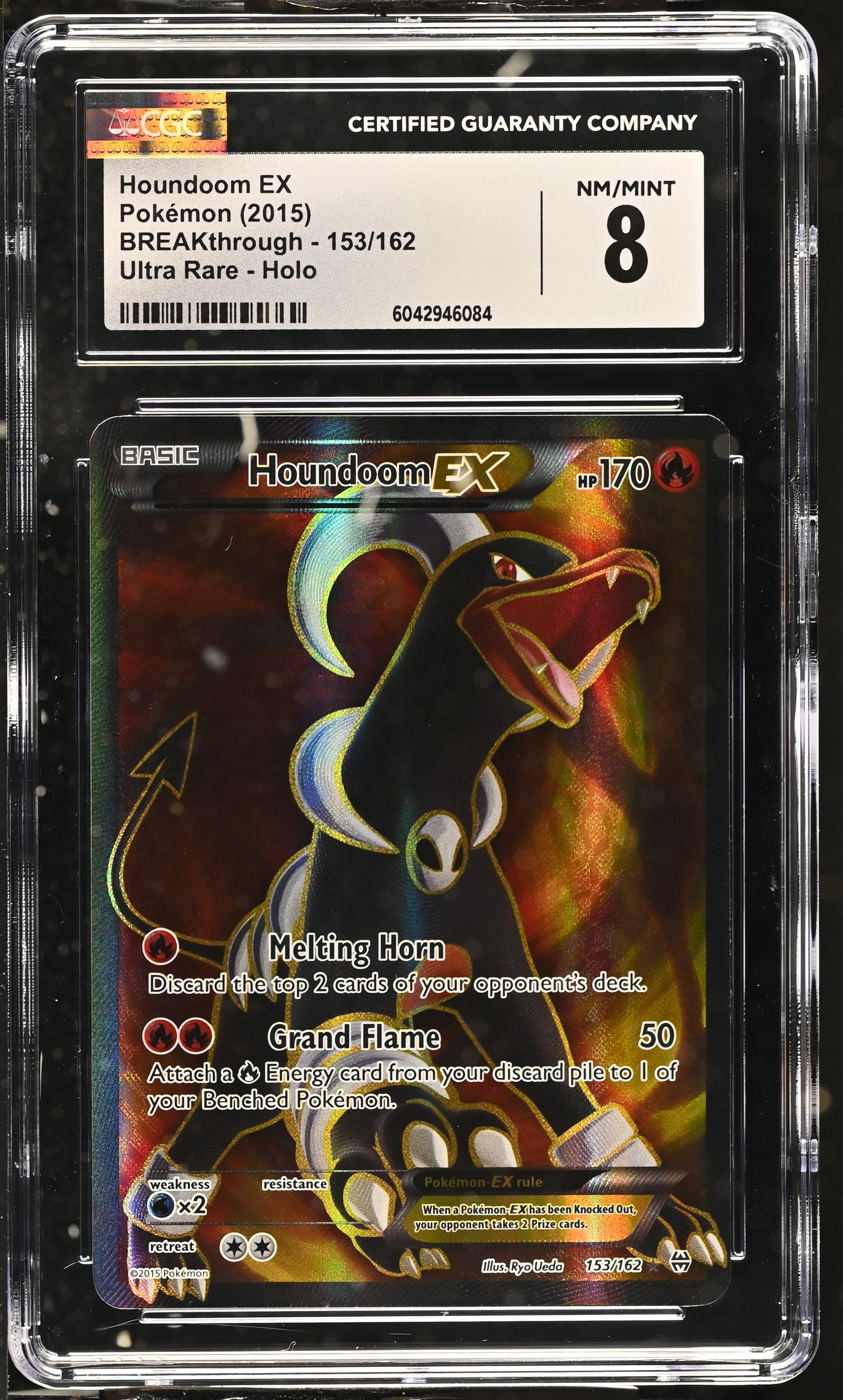 Houndoom EX (Ultra Rare) - BKT 153 - English - CGC 8 