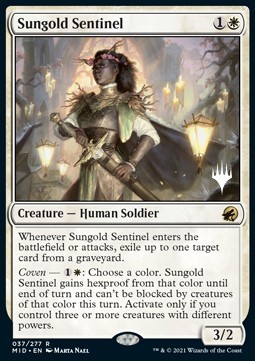Sungold Sentinel (V.2) - Innistrad Midnight Hunt Promos 
