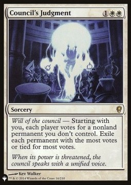 Councils Judgment - The List