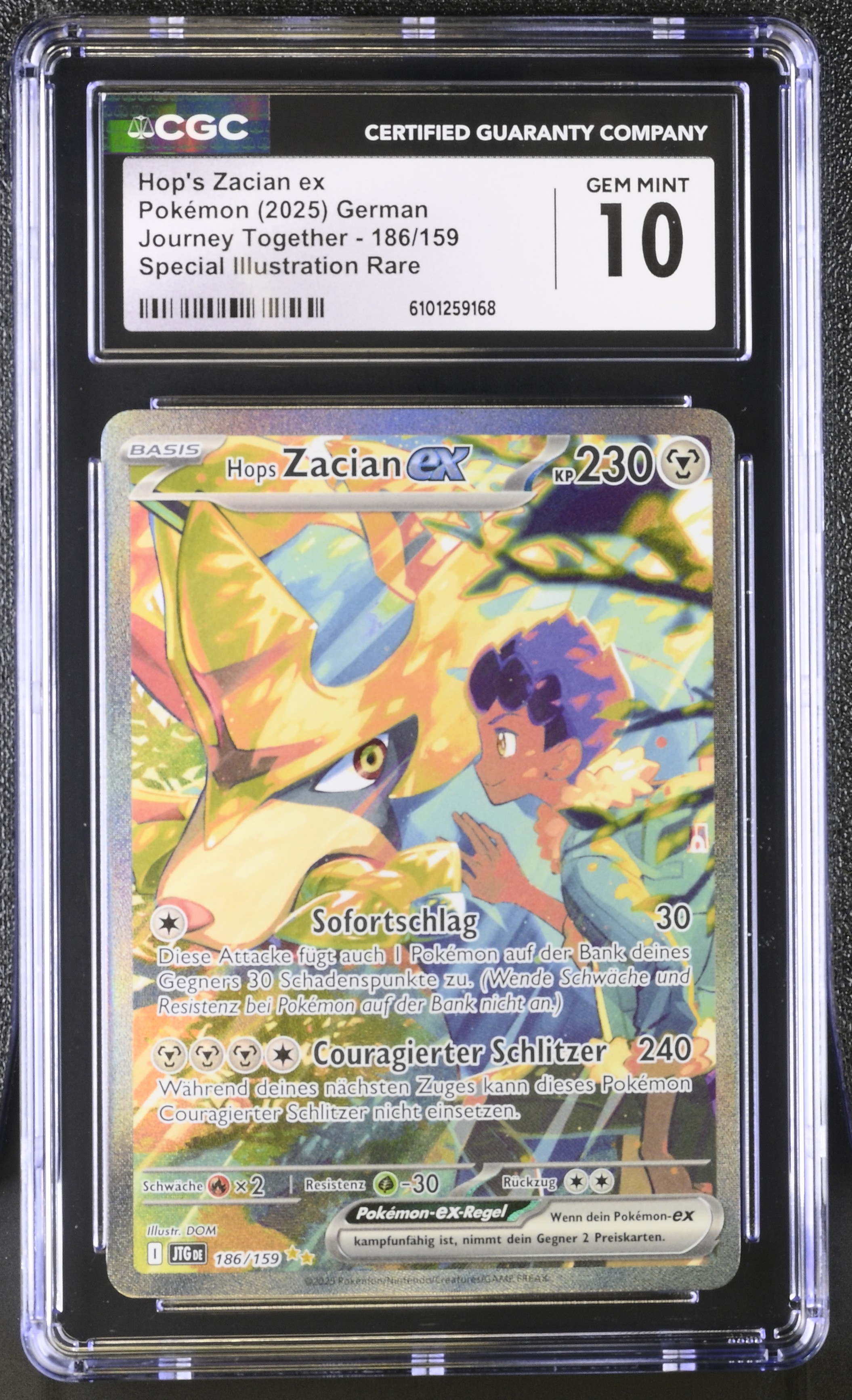 Hops Zacian ex - JTG 186 - German - CGC 10 