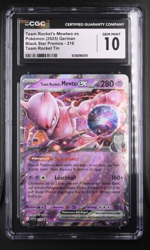 Team Rockets Mewtwo ex - SVP 216 - German - CGC 10
