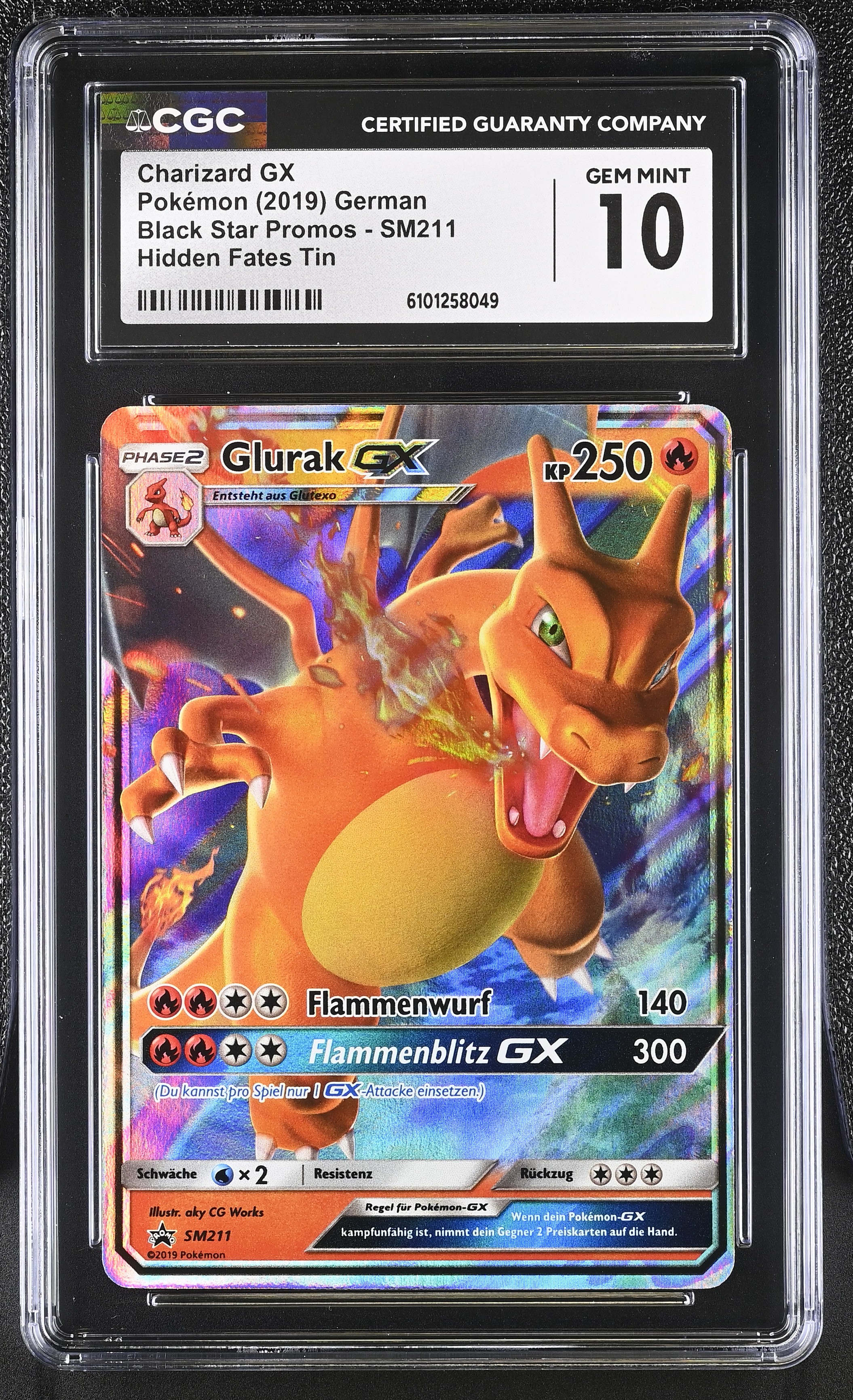Charizard GX - SM 211 - German - CGC 10 