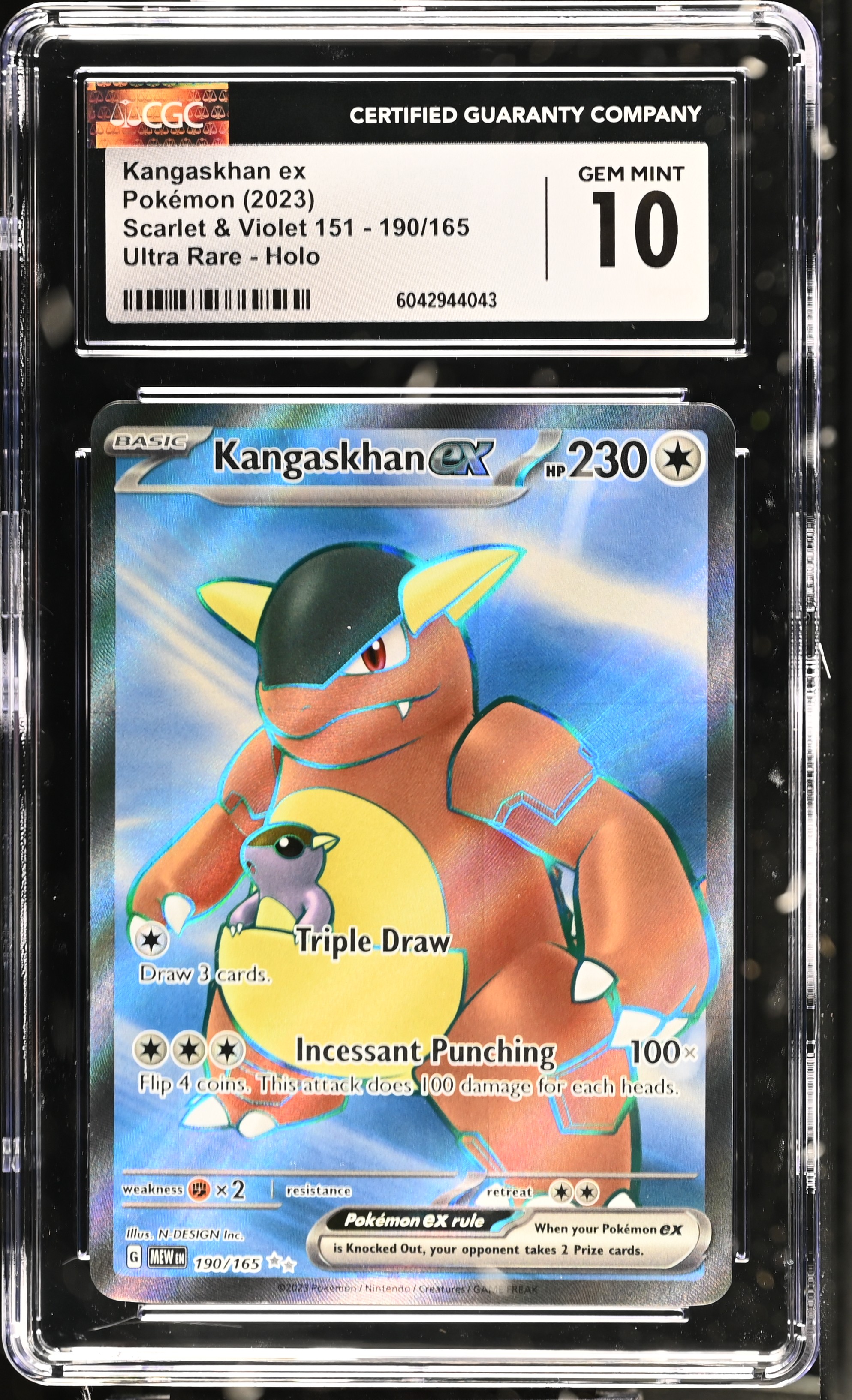 Kangaskhan ex - MEW 190 - English - CGC 10 