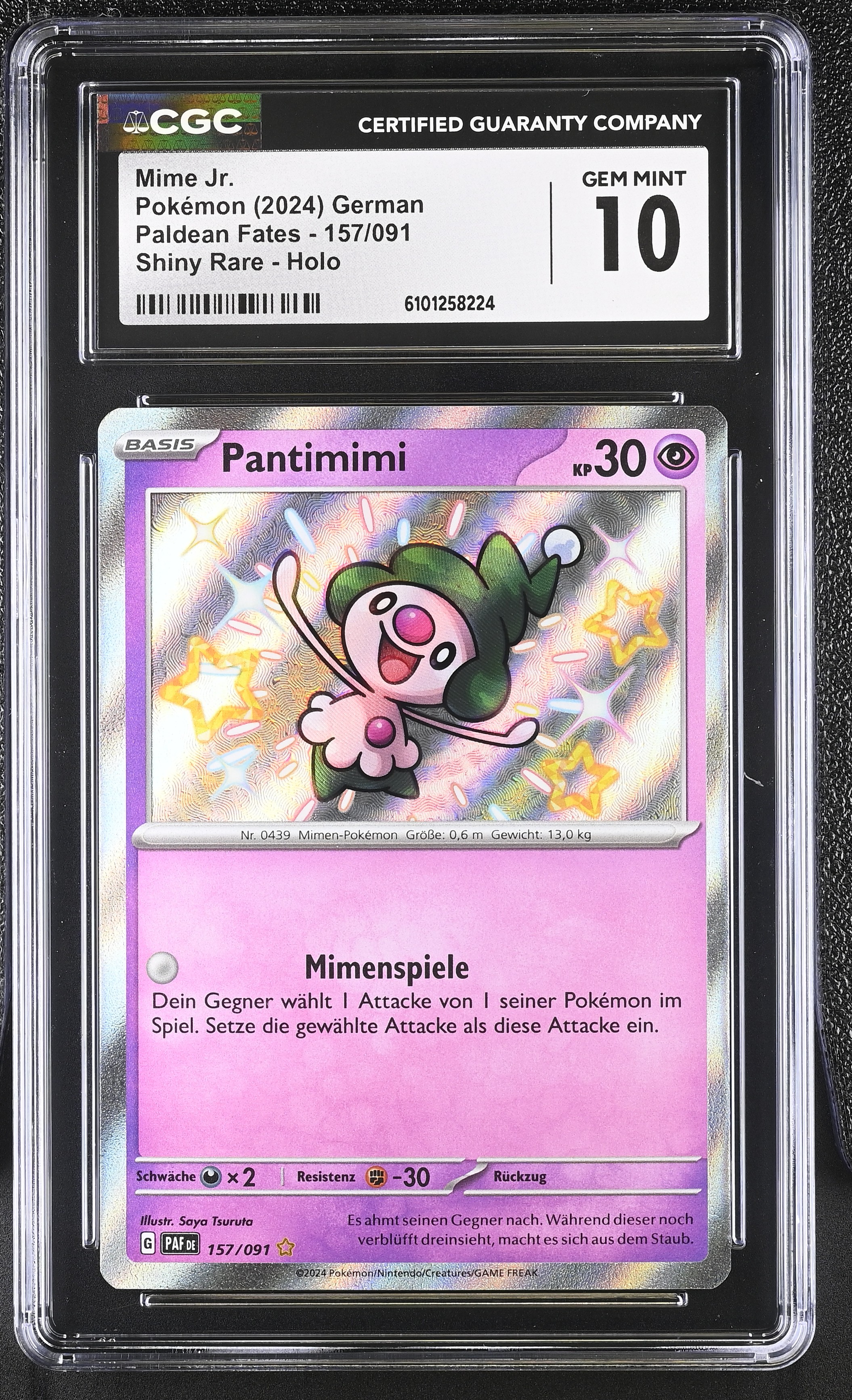 Mime Jr. - PAF 157 - German - CGC 10 