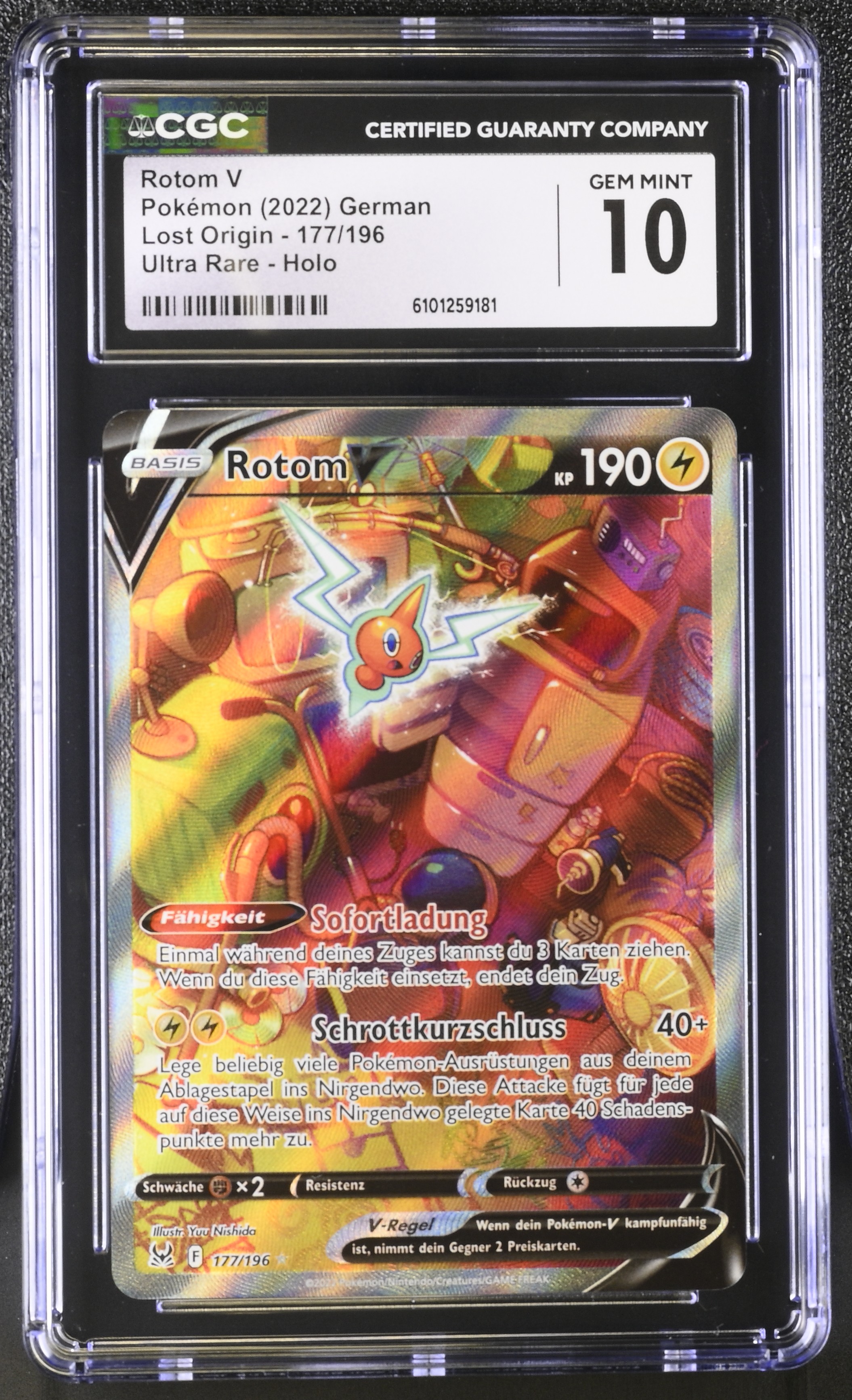 Rotom V - LOR 177 - German - CGC 10 