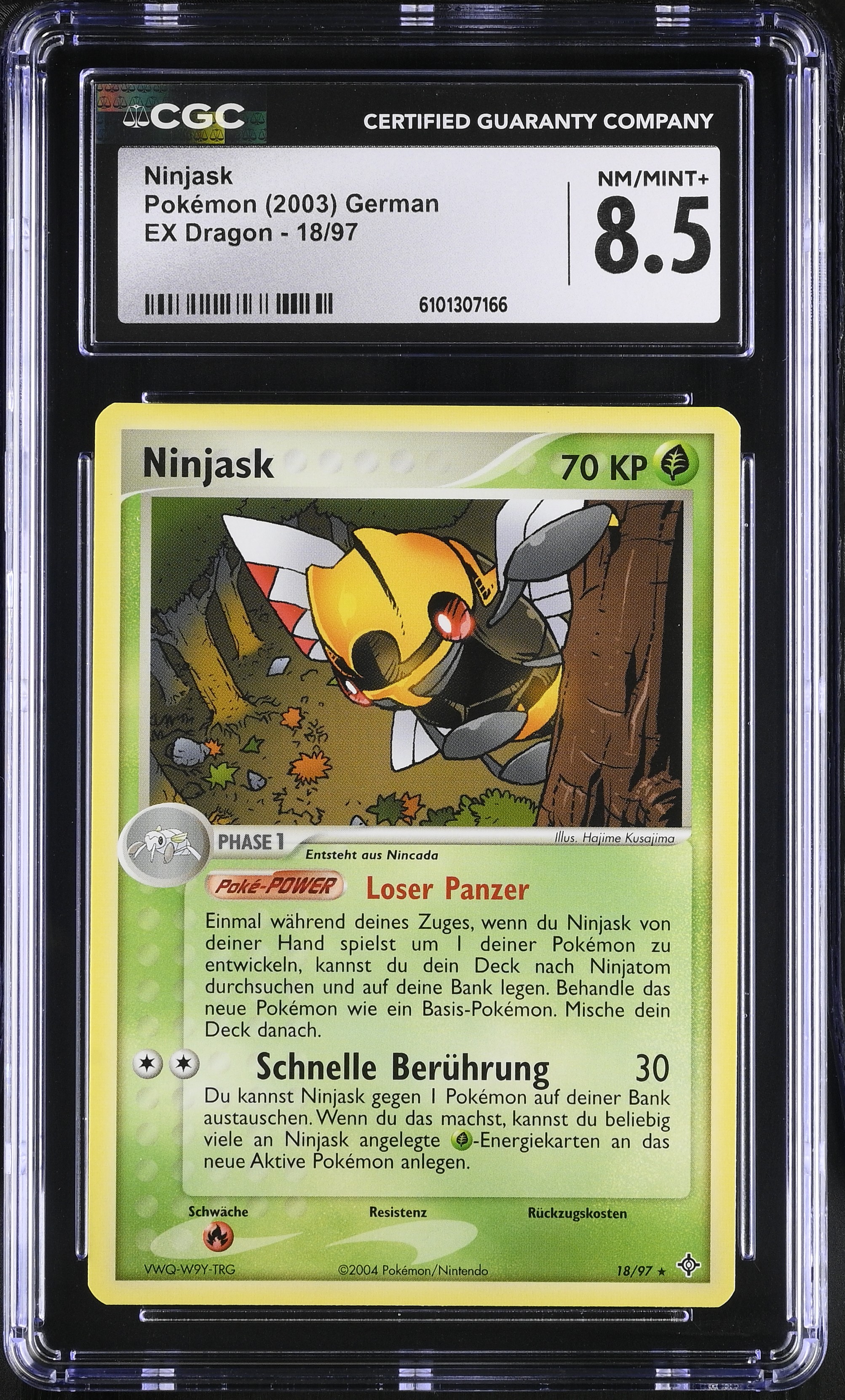 Ninjask (Loose Shell) - DR 18 - German - CGC 8.5 