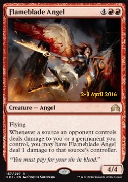 Flameblade Angel (V.1) - Shadows over Innistrad Promos 