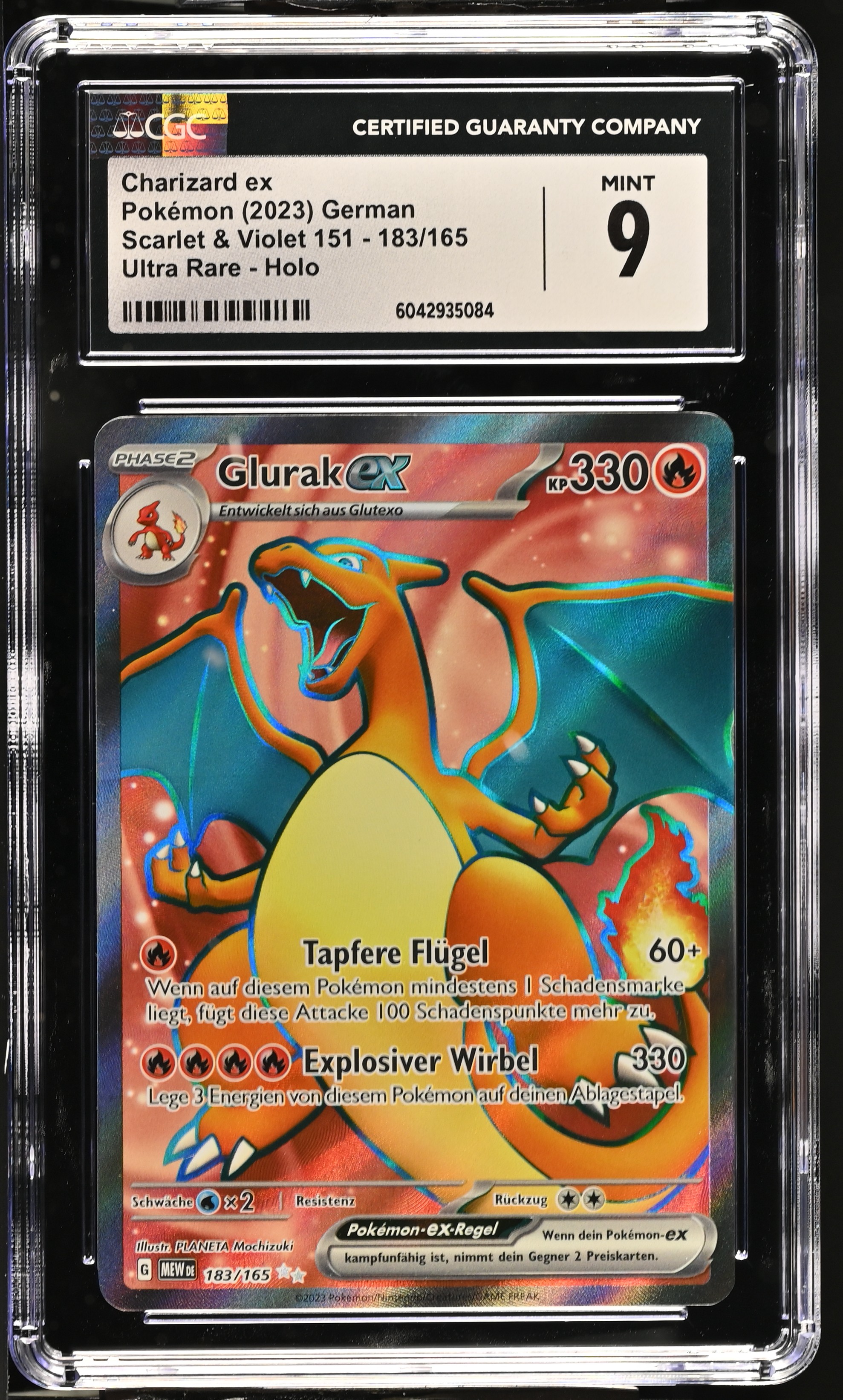 Charizard ex - MEW 183 - German - CGC 9 