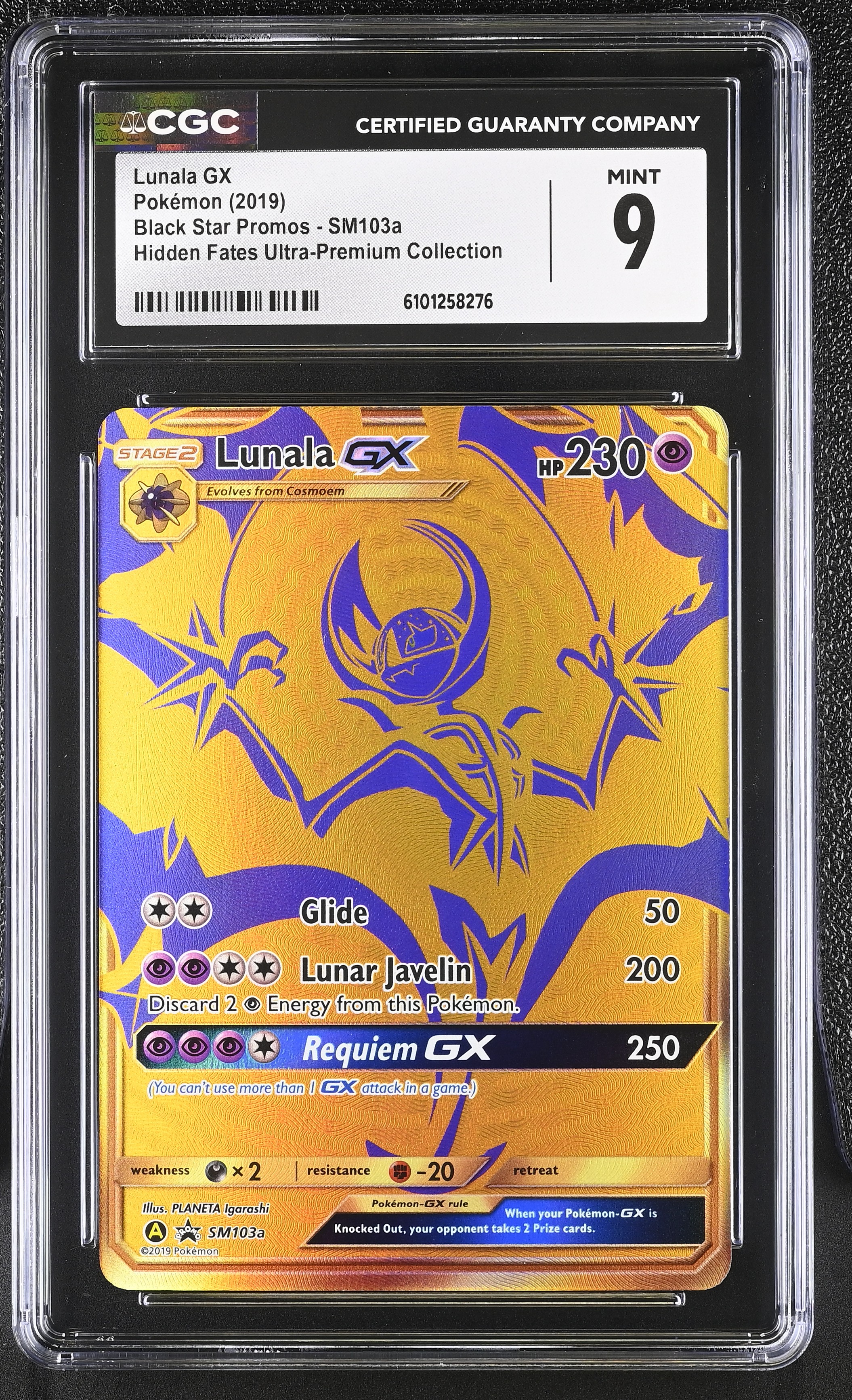 Lunala GX - SM 103 - English - CGC 9