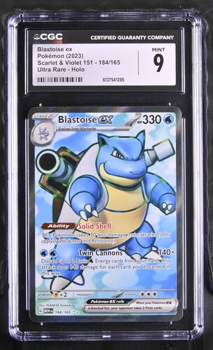 Blastoise ex - MEW 184 - English - CGC 9 