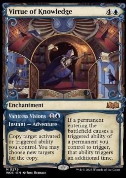 Virtue of Knowledge Vantress Visions - Wilds of Eldraine Extras 