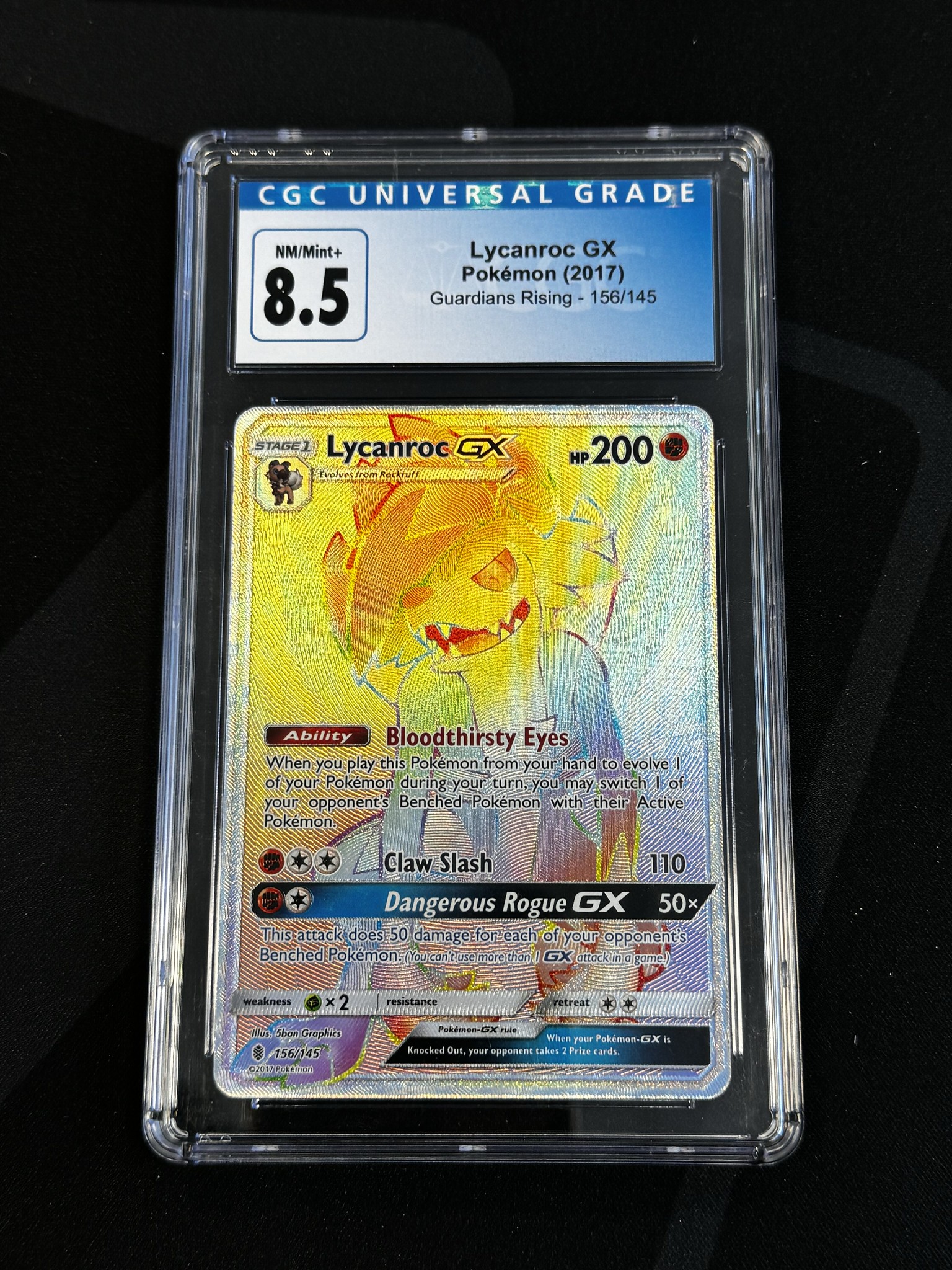 Lycanroc GX - GRI 156 - English - CGC 8.5 