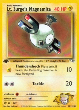 Lt. Surge's Magnemite (Thundershock) 