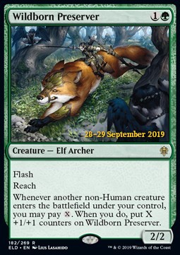 Wildborn Preserver (V.1) - Throne of Eldraine Promos 