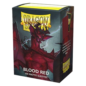 100 Dragon Shield Sleeves - Matte Blood Red 
