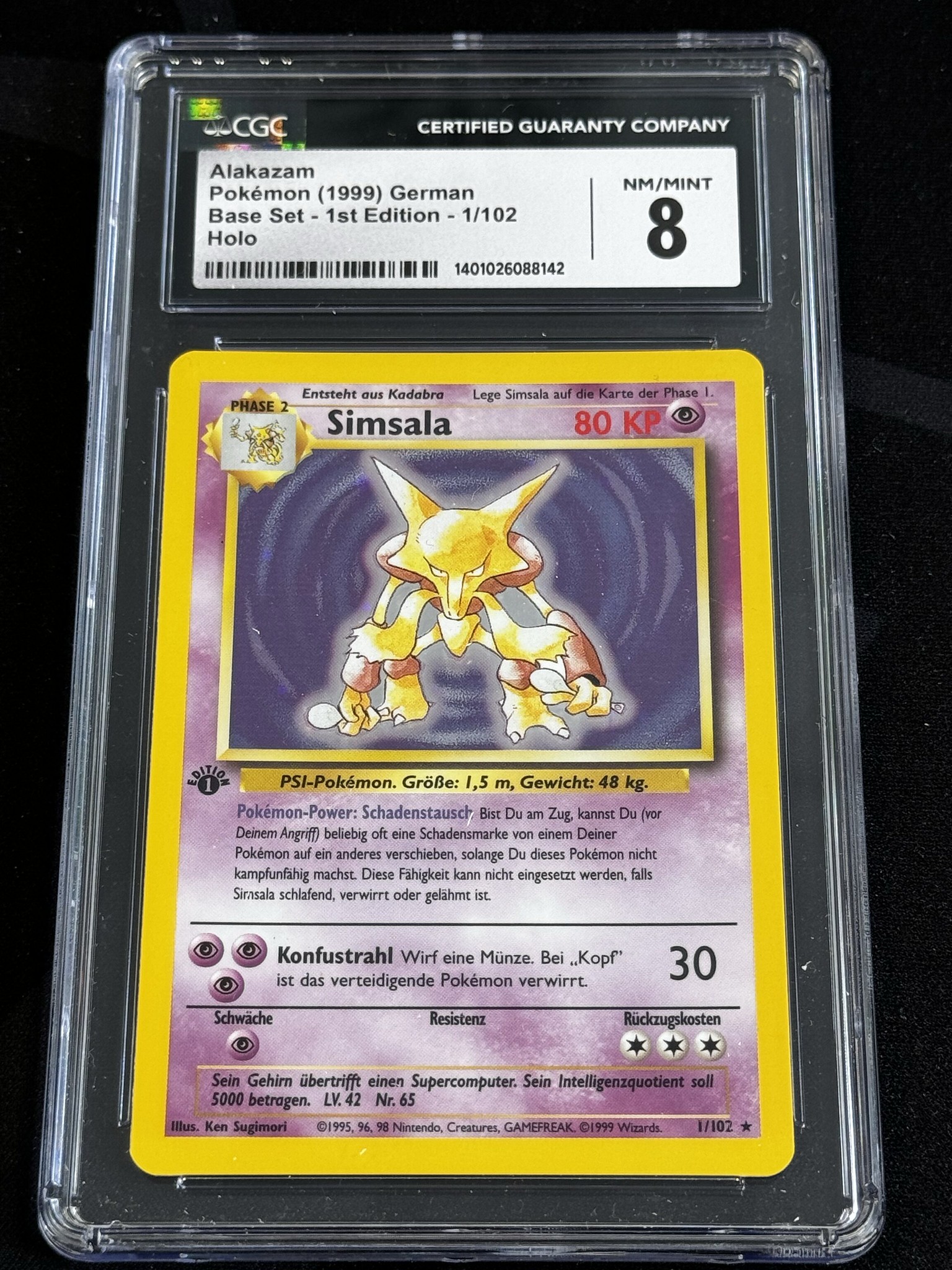 Alakazam - BS 1 - German - CGC 8