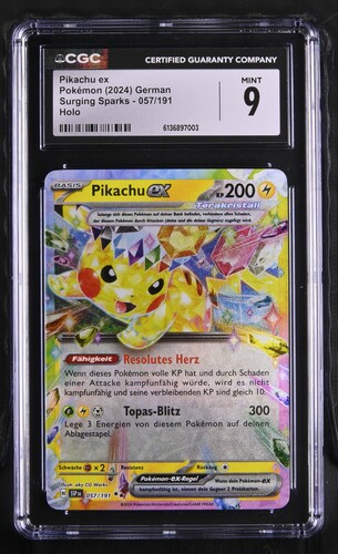 Pikachu ex - SSP 57 - German - CGC 9