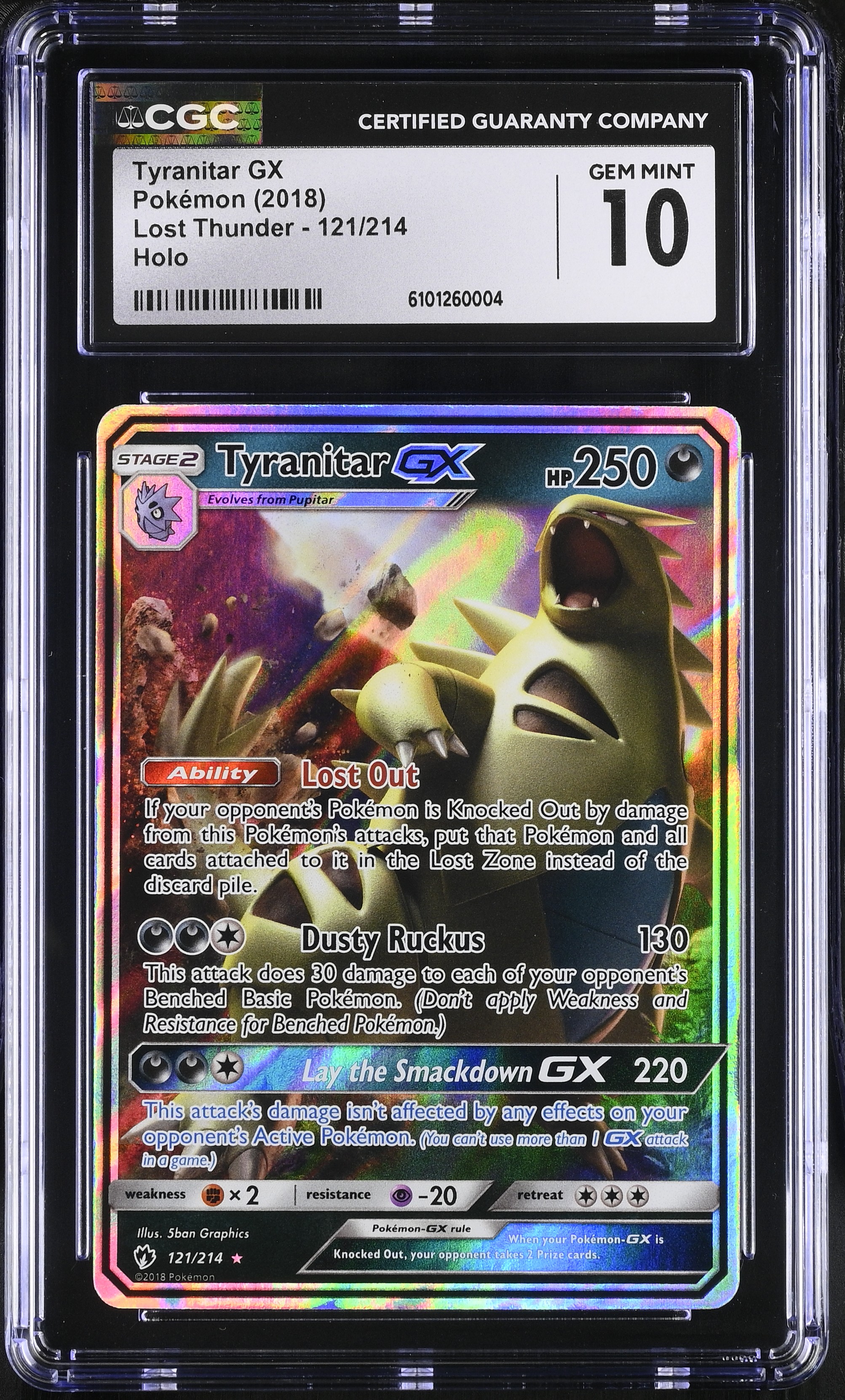 Tyranitar GX - LOT 121 - English - CGC 10 