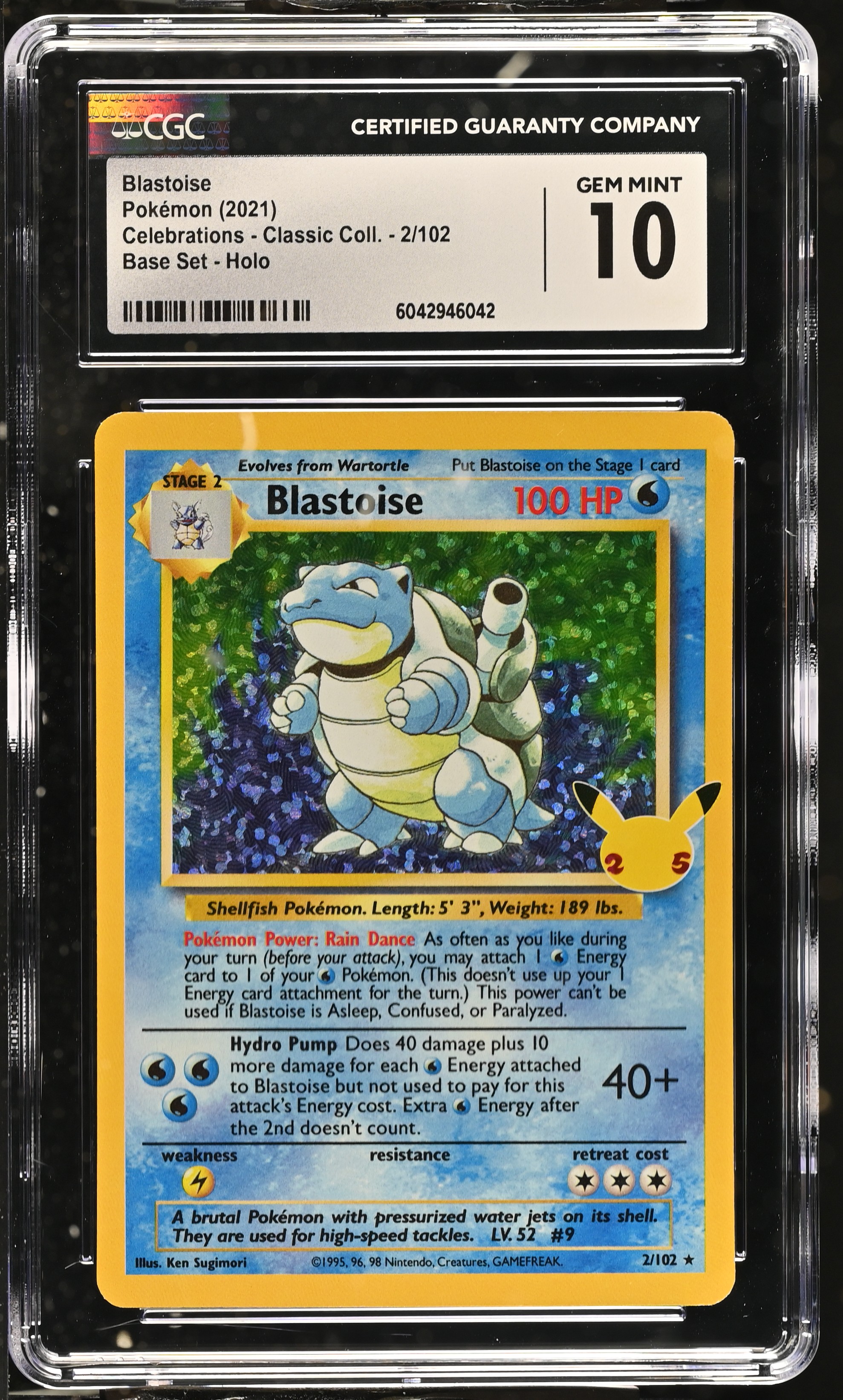 Blastoise - CEL 2 - English - CGC 10 