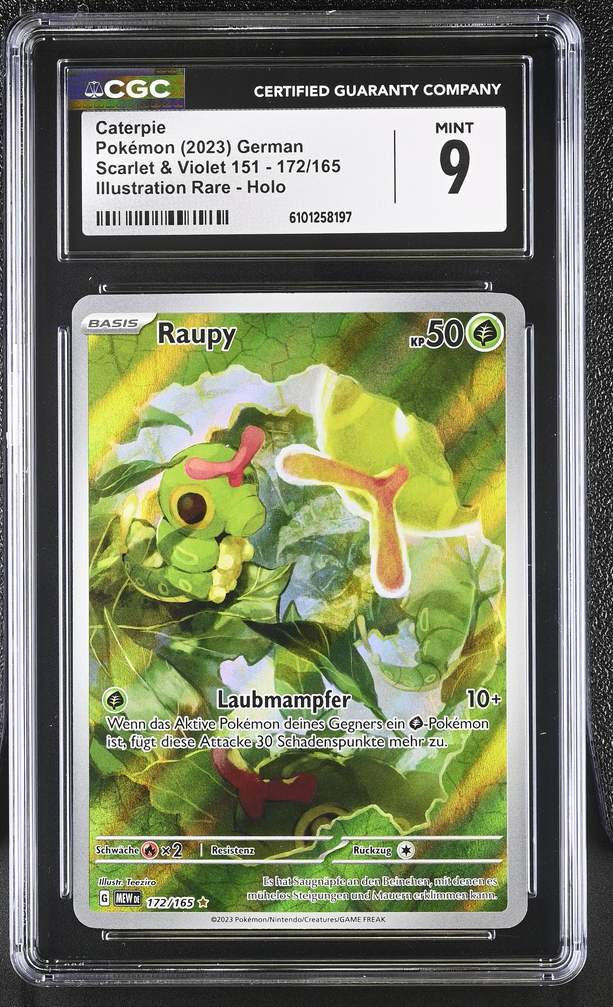 Caterpie - MEW 172 - German - CGC 9 