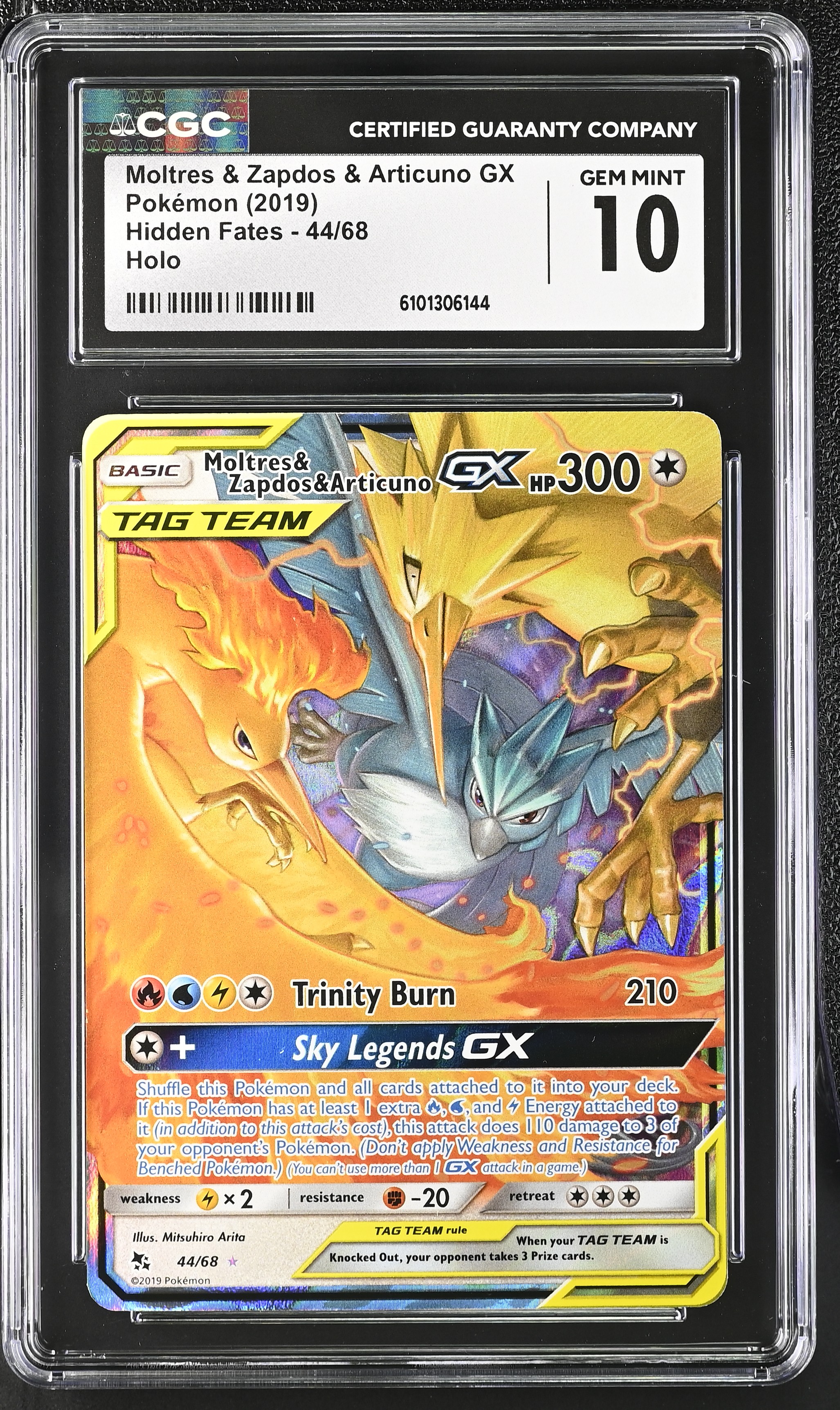 Moltres & Zapdos & Articuno GX - HIF 44 - English - CGC 10 