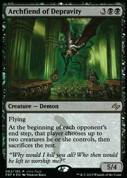 Archfiend of Depravity (V.2) - Fate Reforged Promos 