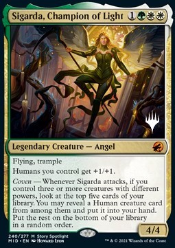 Sigarda Champion of Light (V.2) - Innistrad Midnight Hunt Promos 