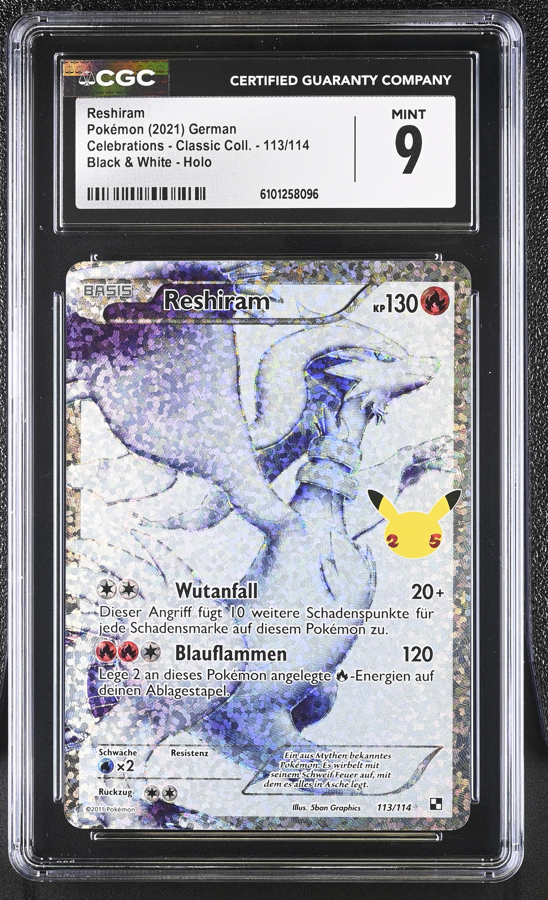 Reshiram - CEL 113 - German - CGC 9 