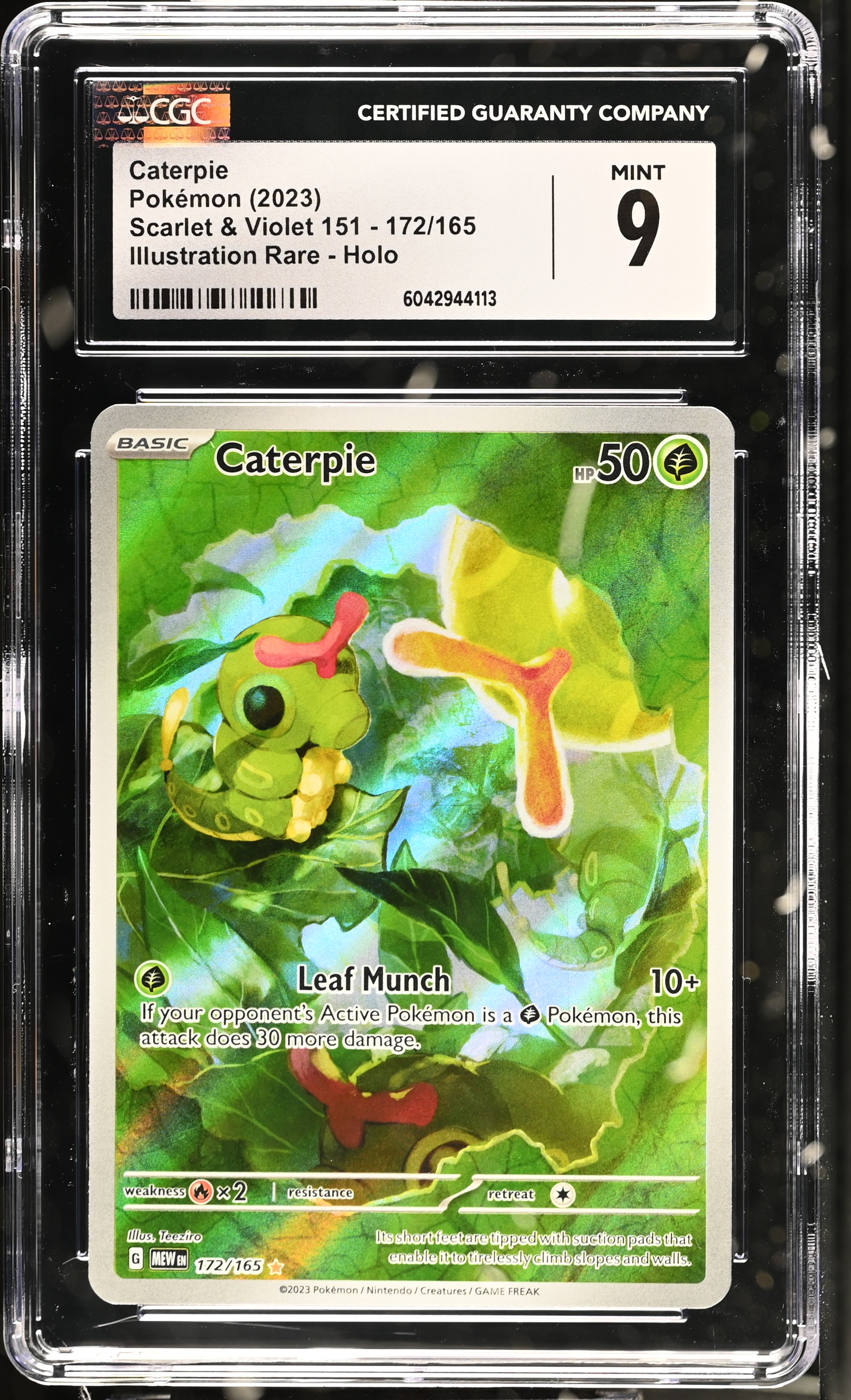 Caterpie - MEW 172 - English - CGC 9 