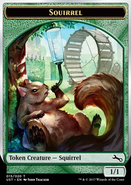 Squirrel Token (Green 1/1) 