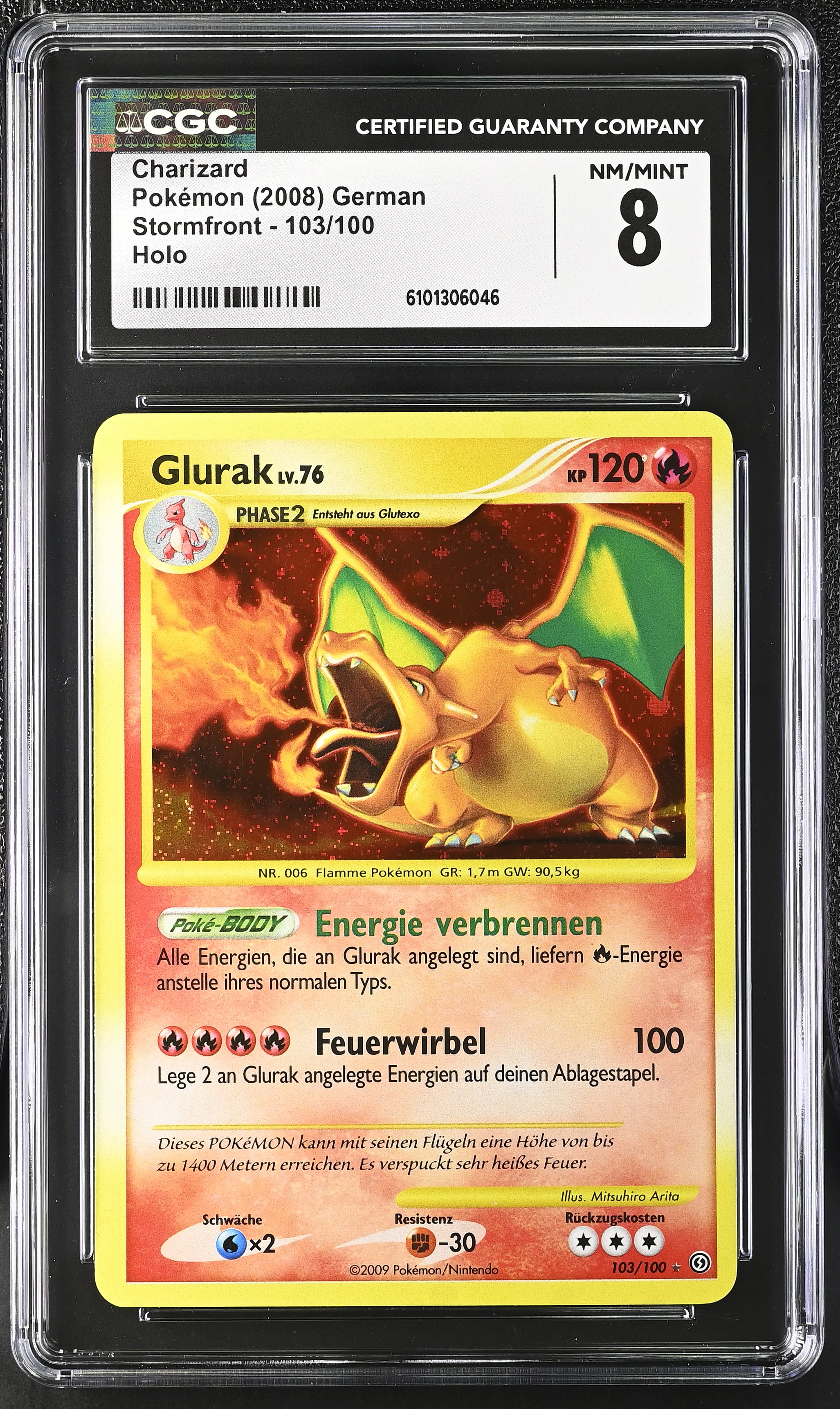 Charizard Lv.76 - STF 103 - German - CGC 8 