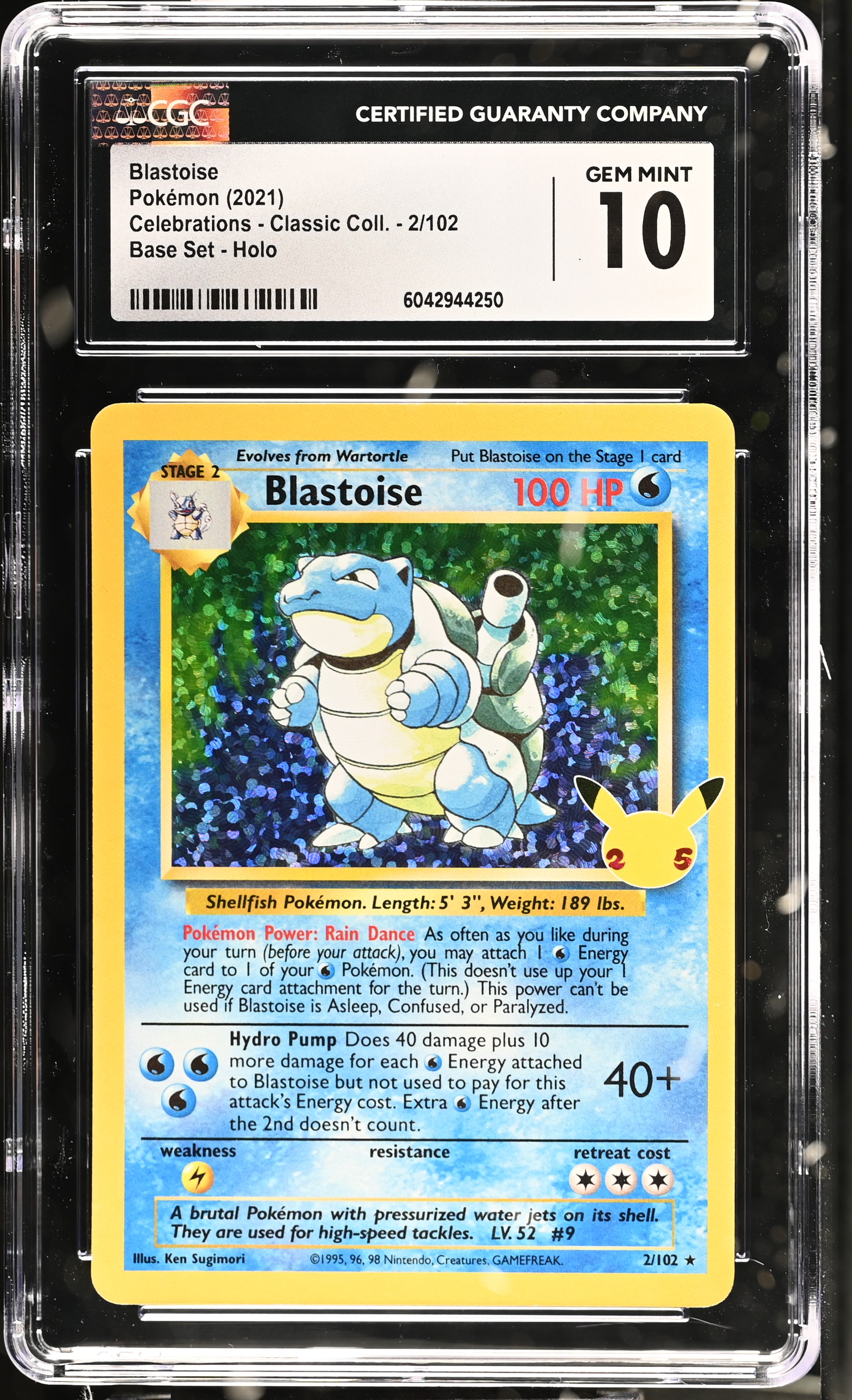 Blastoise - CEL 2 - English - CGC 10 