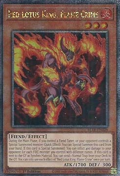 Red Lotus King Flame Crime (V.2 Quarter Century Secret Rare)