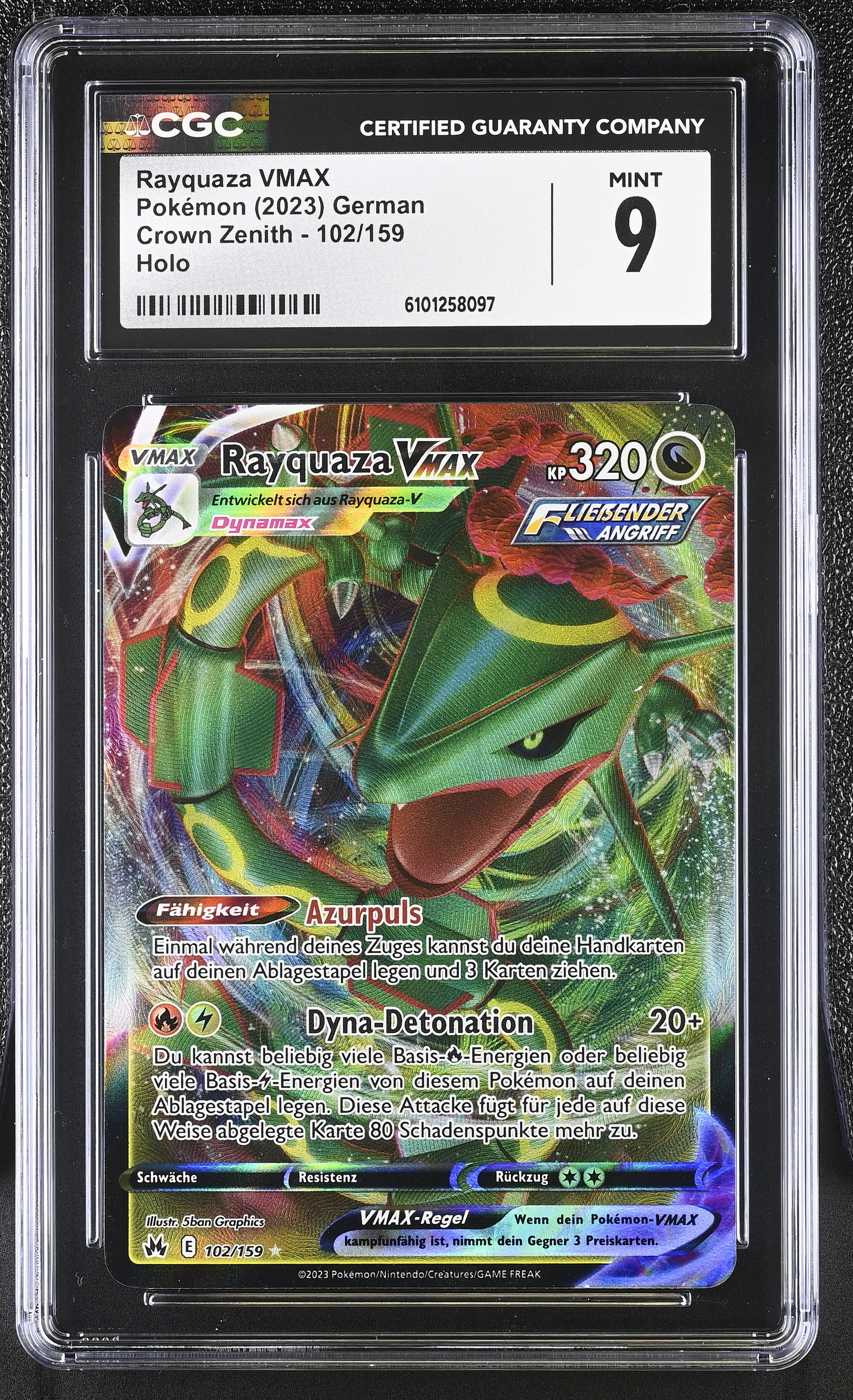 Rayquaza VMAX - CRZ 102 - German - CGC 9 