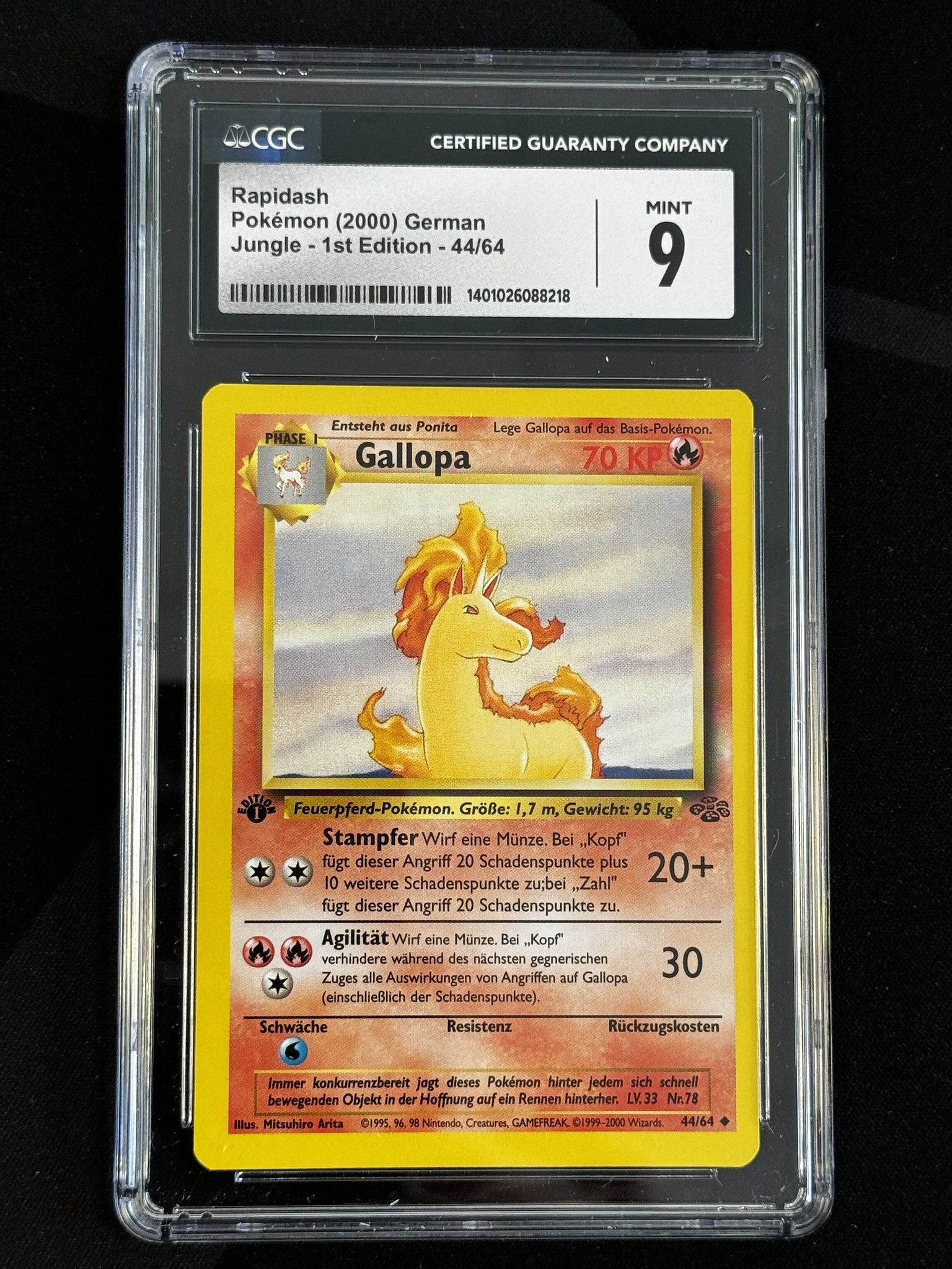 Rapidash - JU 44 - German - CGC 9