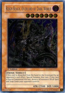 Reign-Beaux, Overlord of Dark World (V.2 - Ultimate Rare) 