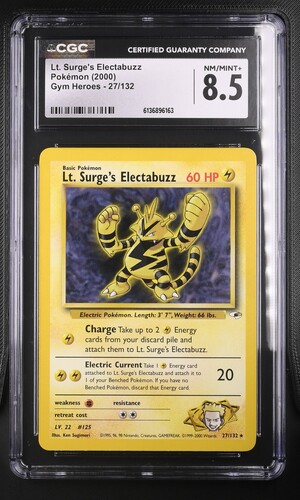 Lt. Surge's Electabuzz (Electric Current) - GH 27 - English - CGC 8.5 