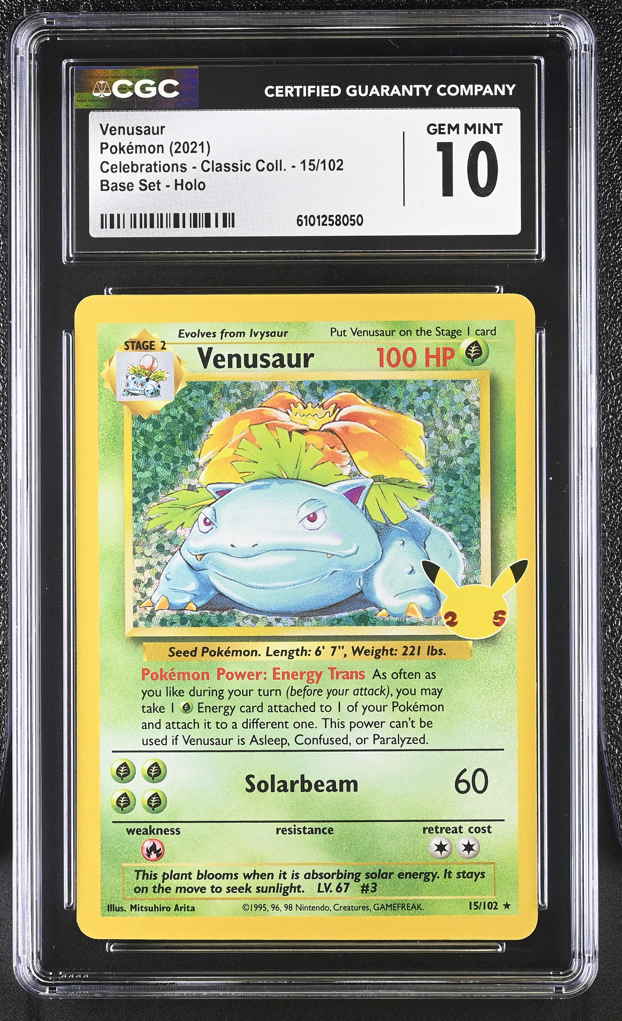 Venusaur - CEL 15 - English - CGC 10 