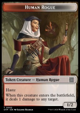 Human Rogue Token (Red and White 12) 