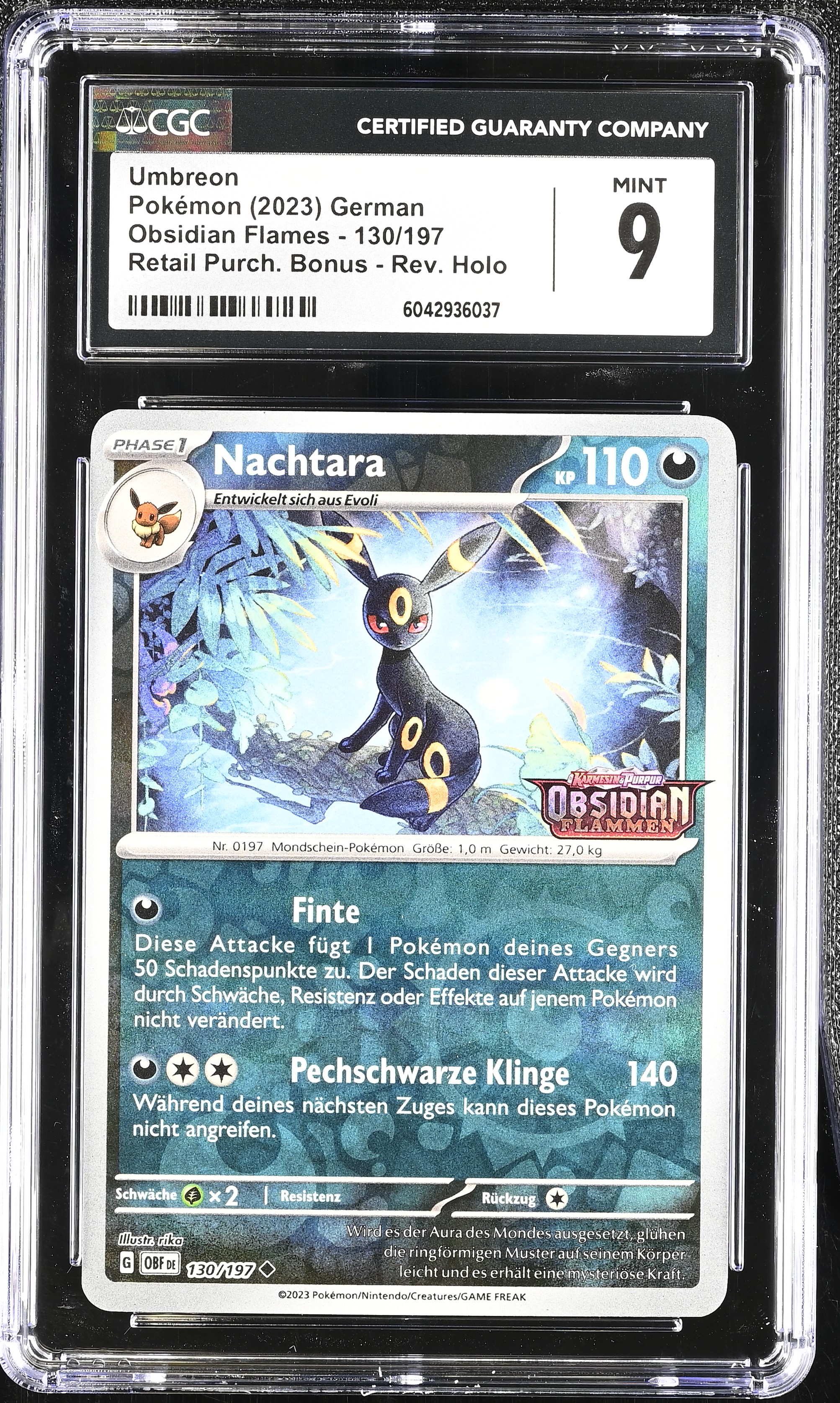 Umbreon - OBF 130 - German - CGC 9 