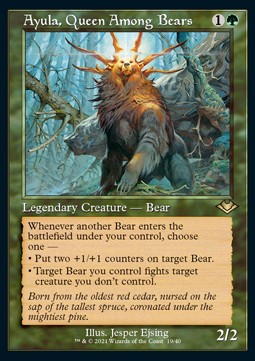 Ayula Queen Among Bears (V.1) - Modern Horizons Retro Frame Cards 